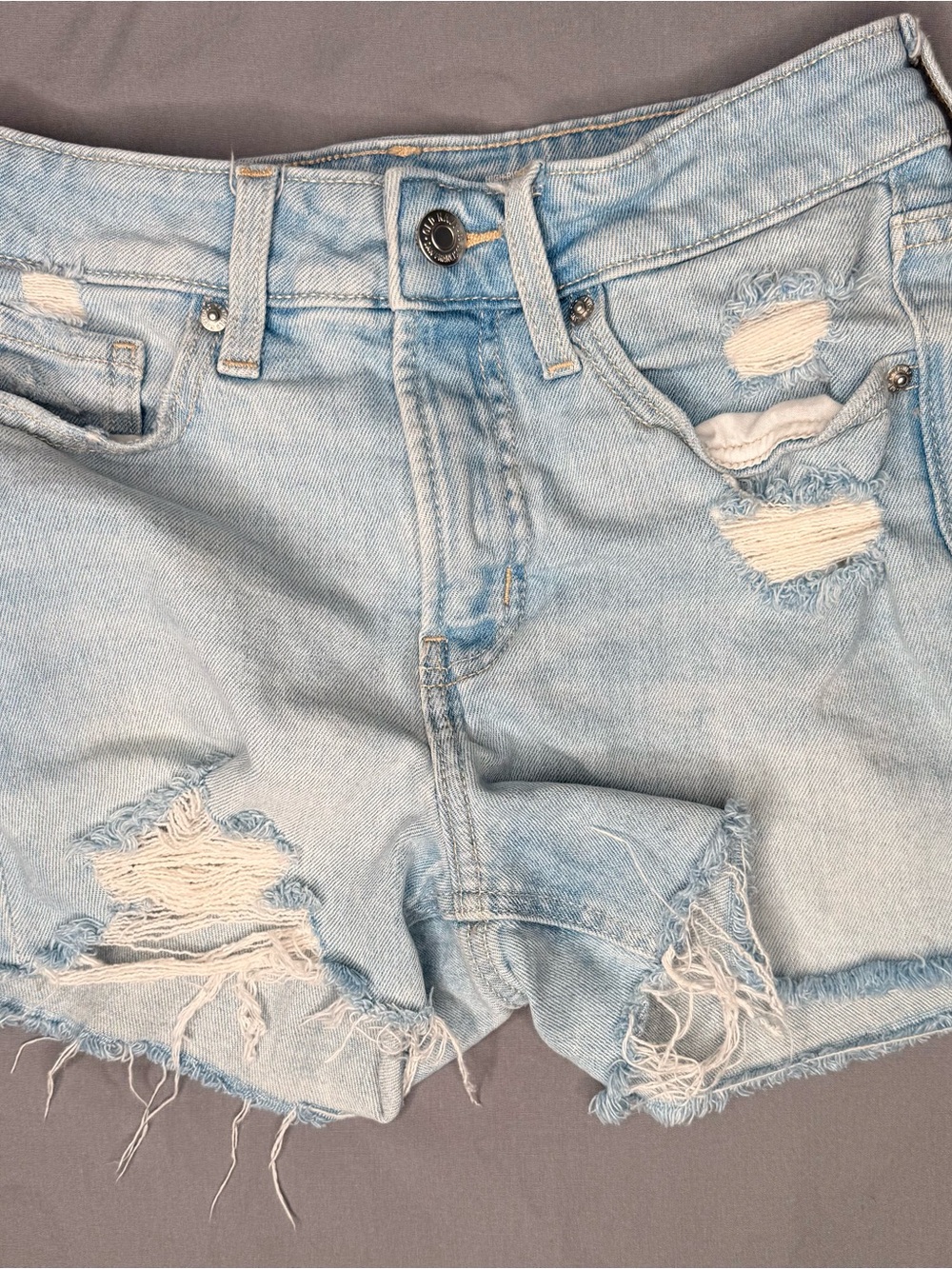 Old Navy Light Blue Distressed Denim Shorts